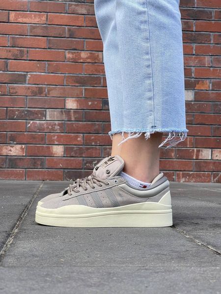 США Adidas Campus BAD BUNNY Brown Beige жіночі, чоловічі шкіряні якісні кросівки Адідас Кампус коричнево бежеві - Розмір 36 (US 5) 11167459 фото