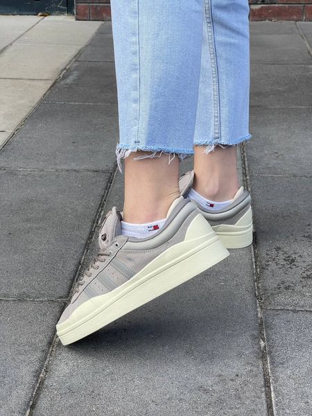 США Adidas Campus BAD BUNNY Brown Beige жіночі, чоловічі шкіряні якісні кросівки Адідас Кампус коричнево бежеві - Розмір 36 (US 5) 11167459 фото
