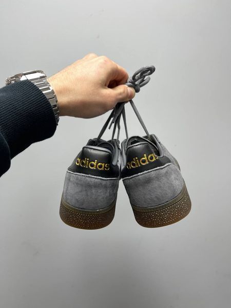 США Adidas Spezial Grey Black Brown жіночі, чоловічі шкіряні якісні кросівки Адідас Спезіал сірі корічневі - Розмір 36 (US 5) 11167909 фото