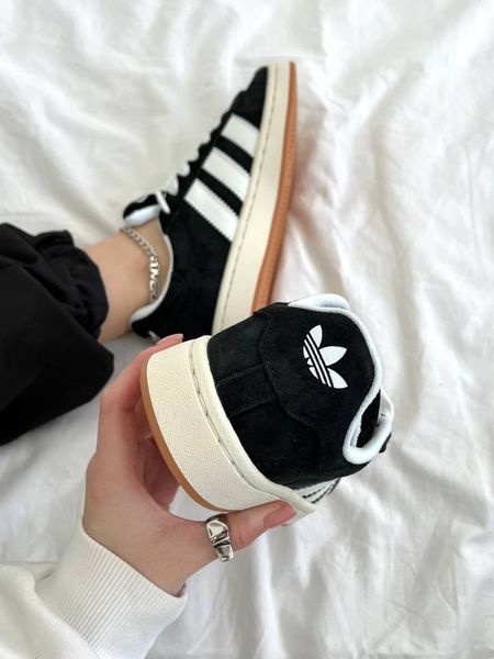 США Adidas Campus 00s White Black жіночі, чоловічі шкіряні якісні кросівки Адідас Кампус чорно білі - Розмір 36 (US 5) 11167559 фото