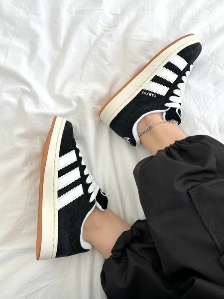 США Adidas Campus 00s White Black жіночі, чоловічі шкіряні якісні кросівки Адідас Кампус чорно білі - Розмір 36 (US 5) 11167559 фото