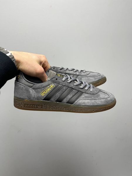 США Adidas Spezial Grey Black Brown жіночі, чоловічі шкіряні якісні кросівки Адідас Спезіал сірі корічневі - Розмір 36 (US 5) 11167909 фото