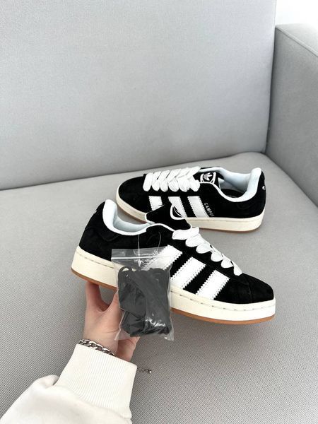 США Adidas Campus 00s White Black жіночі, чоловічі шкіряні якісні кросівки Адідас Кампус чорно білі - Розмір 36 (US 5) 11167559 фото