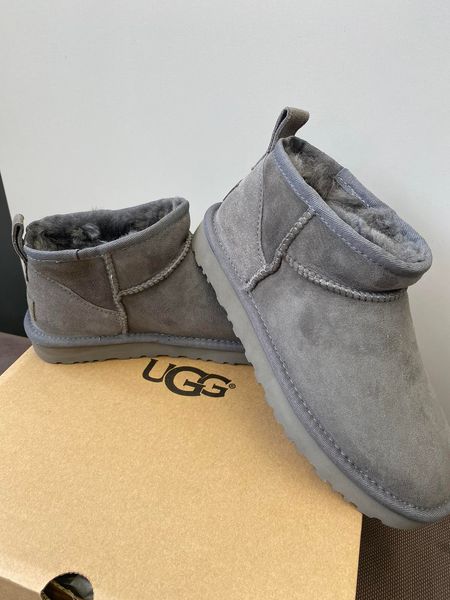 UGG Australia США Ultra Mini II Сірі цільна овчина ультра міні Угг Австралія - Розмір 35 (US 4) 2110199 фото