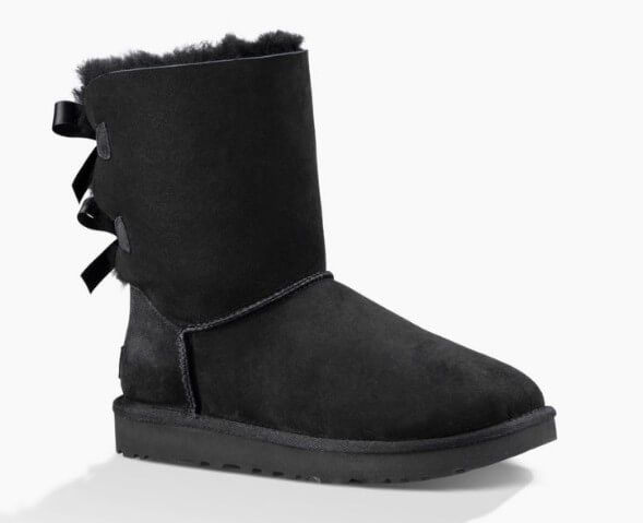 UGG Australia США Short Bailey Bow II Чорні замшеві натуральні короткі 2 банта Угг Австралія - Розмір 35 (US 4) 2110954 фото