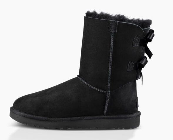 UGG Australia США Short Bailey Bow II Чорні замшеві натуральні короткі 2 банта Угг Австралія - Розмір 35 (US 4) 2110954 фото