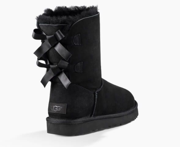 UGG Australia США Short Bailey Bow II Чорні замшеві натуральні короткі 2 банта Угг Австралія - Розмір 35 (US 4) 2110954 фото