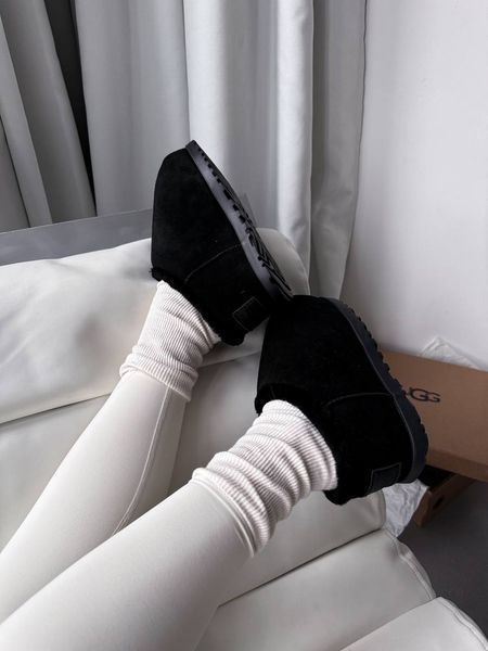 UGG Australia США Slipper Pumped Slide Black Уггі на платформі пампед чорні замшеві Австралія - Розмір 35 (US 4) 2110100985 фото