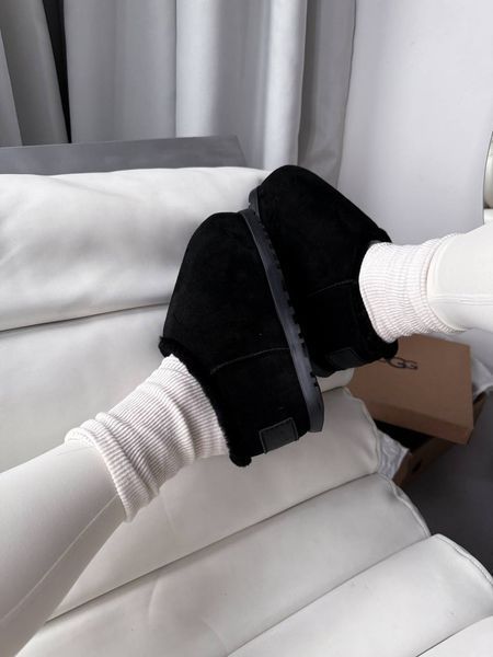 UGG Australia США Slipper Pumped Slide Black Уггі на платформі пампед чорні замшеві Австралія - Розмір 35 (US 4) 2110100985 фото