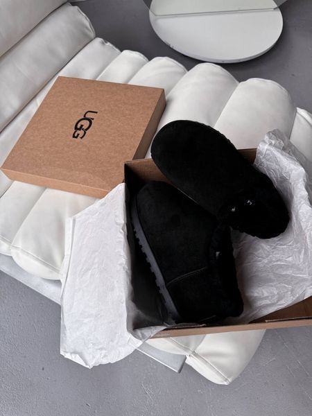 UGG Australia США Slipper Pumped Slide Black Уггі на платформі пампед чорні замшеві Австралія - Розмір 35 (US 4) 2110100985 фото