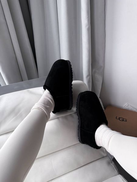 UGG Australia США Slipper Pumped Slide Black Уггі на платформі пампед чорні замшеві Австралія - Розмір 35 (US 4) 2110100985 фото