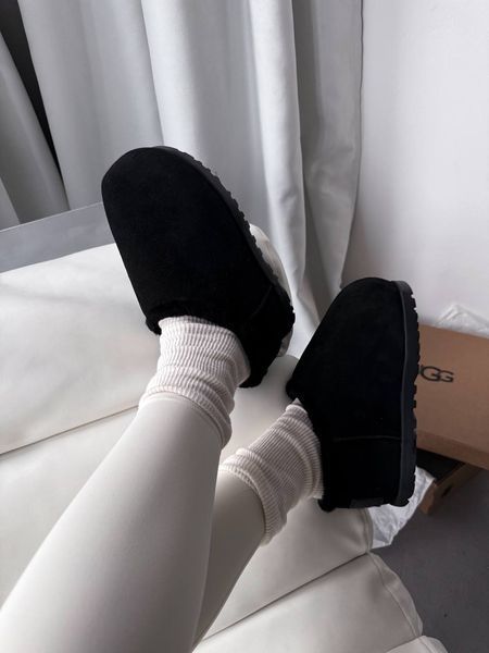 UGG Australia США Slipper Pumped Slide Black Уггі на платформі пампед чорні замшеві Австралія - Розмір 35 (US 4) 2110100985 фото