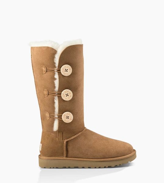 UGG Australia США Tall Triplet Button II Рыжий цільна овчина Угг Австралия - Розмір 35 (US 4) 2110606 фото