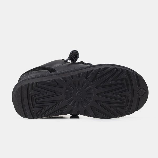 UGG Australia США Slipper Lowmel Sneaker Leather Black Уггі кросівки з хутром чорні шкіряні Австралія - Розмір 35 (US 4) 1016222844 фото