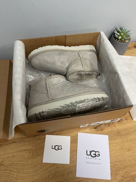 UGG Australia США Classic Ultra Mini Light Grey світло сірі уггі ультра міні УГГ Австралія - Розмір 35 (US 4) 2111566 фото