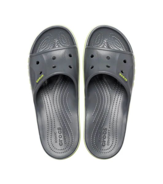 Crocs Оригінал Bayaband Slide Charcoal Cірі Чоловічі Жіночі Сабо Шльопанці Крокс США (205393-12) - 36 (Стопа 22.5-23.2см) M4/W6 105422 фото