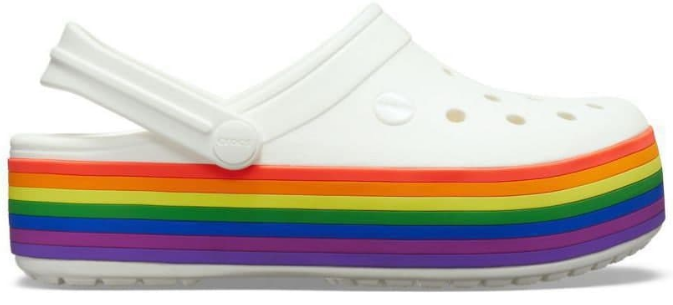 Crocs Оригінал Crocband™ Platform Clog Light Raibow Жіночі Крокс США (205434) - 36 (Стопа 22.5-23.2см) M4/W6 100392 фото