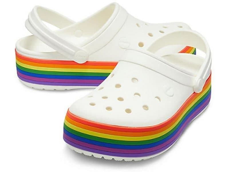 Crocs Оригінал Crocband™ Platform Clog Light Raibow Жіночі Крокс США (205434) - 36 (Стопа 22.5-23.2см) M4/W6 100392 фото