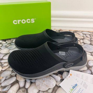 Crocs Оригінал LiteRide 360 &trade; чорна та біла підошва Black/Slate Grey 2022 Чоловічі Жіночі Крокс США (204592-31) - 36 (Стопа 22.5-23.2см) M4/W6 104400 фото
