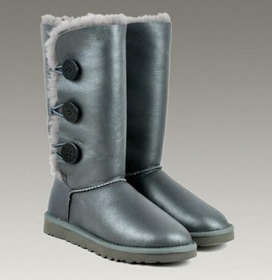 UGG Australia США Leather Tall Triplet Серый натуральні Угг Австралия - Розмір 35 (US 4) 2110679 фото