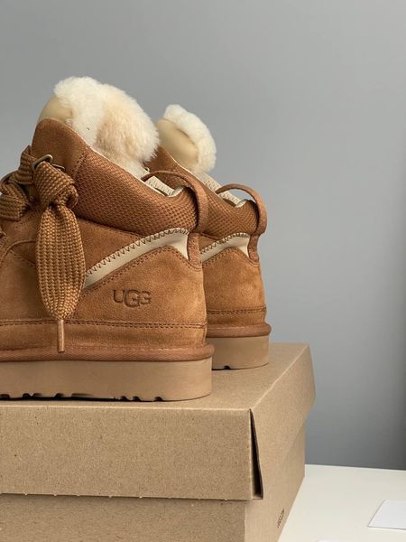 UGG Australia Classic Lowmel Sneaker High Chestnut Кросівки з хутром високі руді рижі уггі замш цільна овчина Угг Австралія - Розмір 35 (US 4) 2110100588 фото