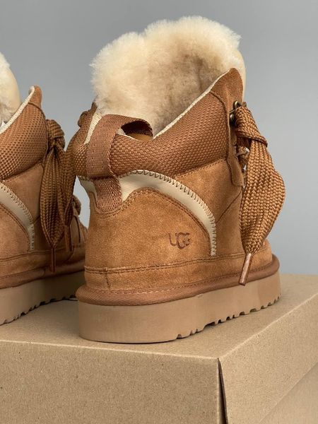 UGG Australia Classic Lowmel Sneaker High Chestnut Кросівки з хутром високі руді рижі уггі замш цільна овчина Угг Австралія - Розмір 35 (US 4) 2110100588 фото