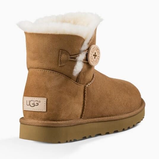 UGG Australia США Mini Bailey Button II Рыжий цільна овчина мини Угг Австралия - Розмір 35 (US 4) 2110265 фото