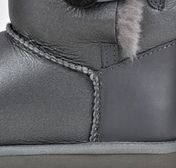 UGG Australia США Leather Tall Triplet Серый натуральні Угг Австралия - Розмір 35 (US 4) 2110679 фото