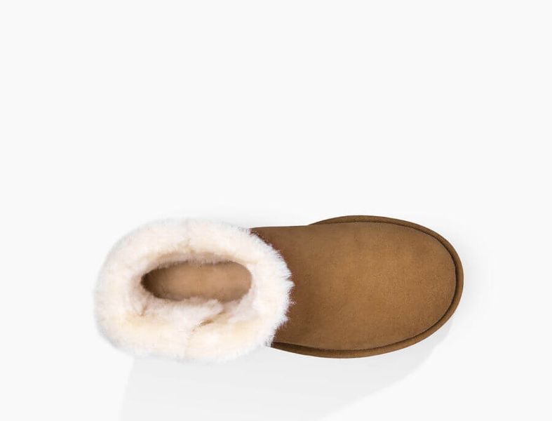 UGG Australia США Mini Bailey Button II Рыжий цільна овчина мини Угг Австралия - Розмір 35 (US 4) 2110265 фото