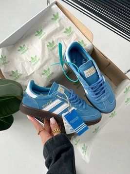 США Adidas Spezial Handball Blue жіночі, чоловічі шкіряні якісні кросівки Адідас Спезіал сині - Розмір 36 (US 5) 11167919 фото