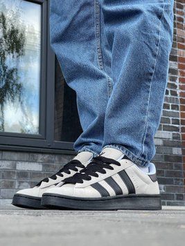 США Adidas Campus 00s Grey Black чоловічі шкіряні якісні кросівки Адідас Кампус чорно сірі - Розмір 36 (US 5) 11167669 фото