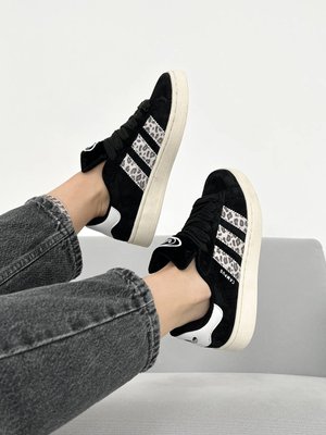 США Adidas Campus 00s Leo Black жіночі, чоловічі шкіряні якісні кросівки Адідас Кампус чорні леопард - Розмір 36 (US 5) 11167569 фото