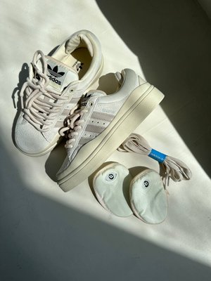 США Adidas Campus BAD BUNNY Beige жіночі, чоловічі шкіряні якісні кросівки Адідас Кампус Бежеві - Розмір 36 (US 5) 11167419 фото