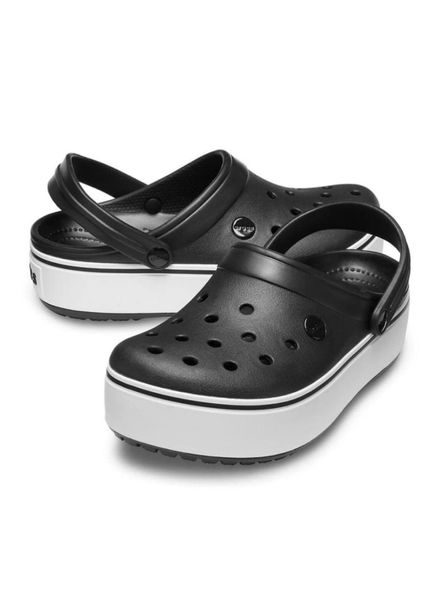 Crocs Оригінал Crocband ™ Platform Clog Black/White Білі Жіночі Крокс США (205434) - 36 (Стопа 22.5-23.2см) M4/W6 100795 фото