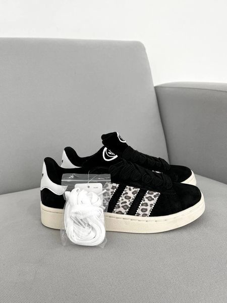США Adidas Campus 00s Leo Black жіночі, чоловічі шкіряні якісні кросівки Адідас Кампус чорні леопард - Розмір 36 (US 5) 11167569 фото