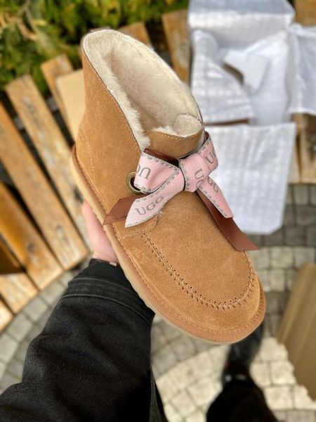 UGG Australia США Front Bow Chestnut II руді рижі натуральні зимові з бантиком Угг Австралія - Розмір 35 (US 4) 2111456 фото