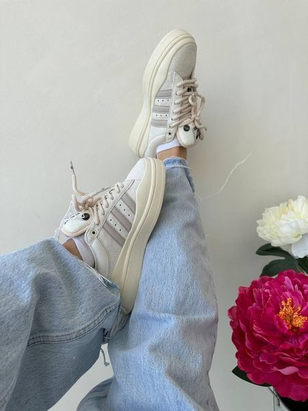 США Adidas Campus BAD BUNNY Beige жіночі, чоловічі шкіряні якісні кросівки Адідас Кампус Бежеві - Розмір 36 (US 5) 11167419 фото