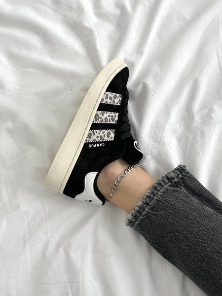 США Adidas Campus 00s Leo Black жіночі, чоловічі шкіряні якісні кросівки Адідас Кампус чорні леопард - Розмір 36 (US 5) 11167569 фото