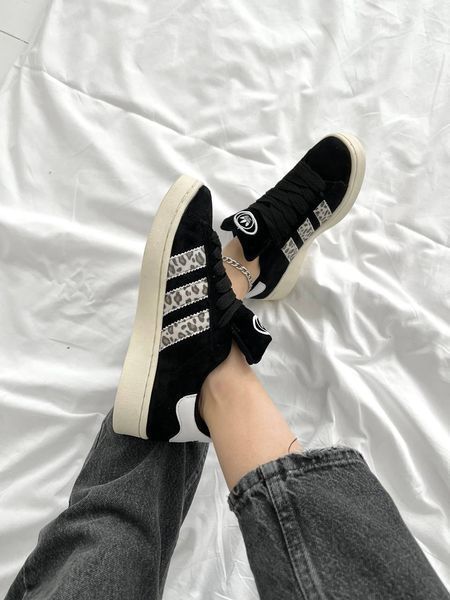 США Adidas Campus 00s Leo Black жіночі, чоловічі шкіряні якісні кросівки Адідас Кампус чорні леопард - Розмір 36 (US 5) 11167569 фото