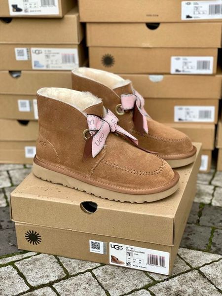 UGG Australia США Front Bow Chestnut II руді рижі натуральні зимові з бантиком Угг Австралія - Розмір 35 (US 4) 2111456 фото