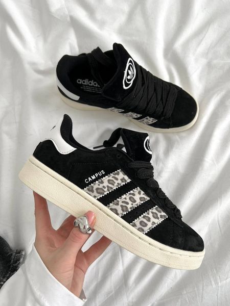 США Adidas Campus 00s Leo Black жіночі, чоловічі шкіряні якісні кросівки Адідас Кампус чорні леопард - Розмір 36 (US 5) 11167569 фото