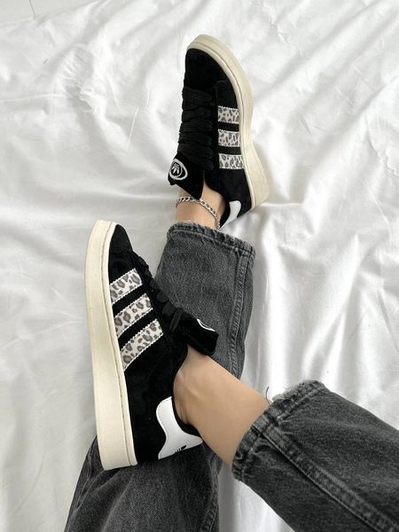 США Adidas Campus 00s Leo Black жіночі, чоловічі шкіряні якісні кросівки Адідас Кампус чорні леопард - Розмір 36 (US 5) 11167569 фото