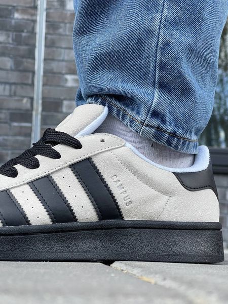 США Adidas Campus 00s Grey Black чоловічі шкіряні якісні кросівки Адідас Кампус чорно сірі - Розмір 36 (US 5) 11167669 фото