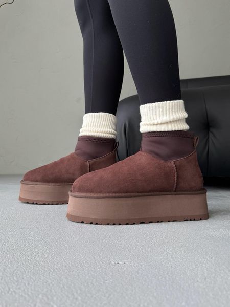 UGG Australia США Ugg Classic Dipper Low Brown Уггі на платформі коричневі замшеві Австралія - Розмір 35 (US 4) 1016222453 фото