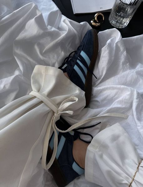 США Adidas Spezial Blue жіночі, чоловічі шкіряні якісні кросівки Адідас Спезіал сині - Розмір 36 (US 5) 11167869 фото