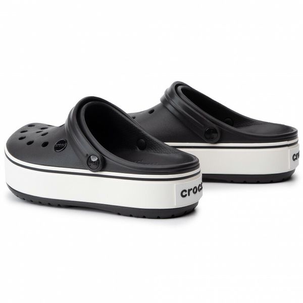 Crocs Оригінал Crocband ™ Platform Clog Black/White Білі Жіночі Крокс США (205434) - 36 (Стопа 22.5-23.2см) M4/W6 100795 фото