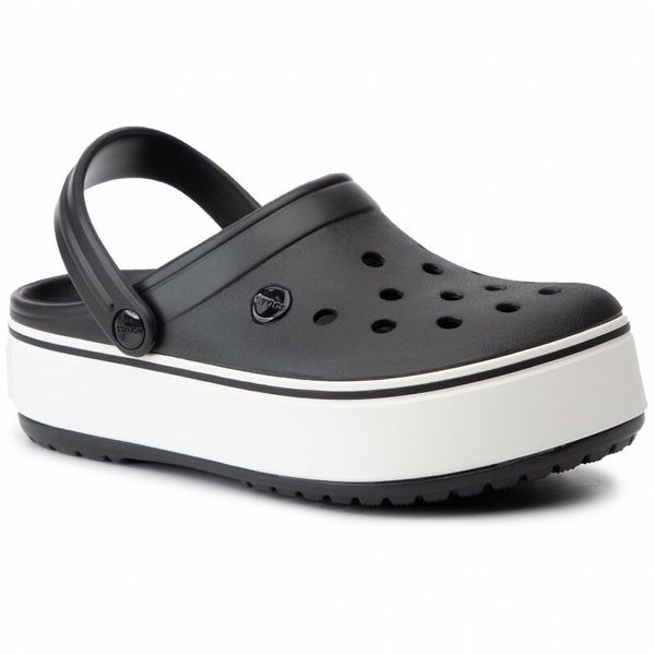 Crocs Оригінал Crocband ™ Platform Clog Black/White Білі Жіночі Крокс США (205434) - 36 (Стопа 22.5-23.2см) M4/W6 100795 фото