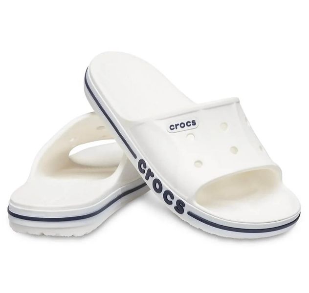 Crocs Оригінал Bayaband™ Slide White білі напис Чоловічі Жіночі Сабо Шльопанці Крокс Оригінал США (205393-13) - 36 (Стопа 22.5-23.2см) M4/W6 105436 фото