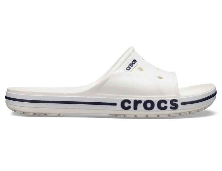 Crocs Оригінал Bayaband™ Slide White білі напис Чоловічі Жіночі Сабо Шльопанці Крокс Оригінал США (205393-13) - 36 (Стопа 22.5-23.2см) M4/W6 105436 фото