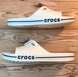 Crocs Оригінал Bayaband™ Slide White білі напис Чоловічі Жіночі Сабо Шльопанці Крокс Оригінал США (205393-13) - 36 (Стопа 22.5-23.2см) M4/W6 105436 фото 1